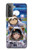 W3915 Raccoon Girl Baby Sloth Astronaut Suit Hard Case and Leather Flip Case For Samsung Galaxy S21 Plus 5G, Galaxy S21+ 5G