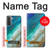 W3920 Abstract Ocean Blue Color Mixed Emerald Hard Case and Leather Flip Case For Samsung Galaxy S21 Plus 5G, Galaxy S21+ 5G