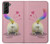 W3923 Cat Bottom Rainbow Tail Hard Case and Leather Flip Case For Samsung Galaxy S21 Plus 5G, Galaxy S21+ 5G