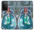 W3911 Cute Little Mermaid Aqua Spa Hard Case and Leather Flip Case For Samsung Galaxy S21 Ultra 5G