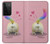 W3923 Cat Bottom Rainbow Tail Hard Case and Leather Flip Case For Samsung Galaxy S21 Ultra 5G
