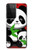 W3929 Cute Panda Eating Bamboo Hard Case and Leather Flip Case For Samsung Galaxy S21 Ultra 5G