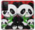 W3929 Cute Panda Eating Bamboo Hard Case and Leather Flip Case For Samsung Galaxy S21 Ultra 5G
