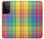 W3942 LGBTQ Rainbow Plaid Tartan Hard Case and Leather Flip Case For Samsung Galaxy S21 Ultra 5G