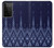 W3950 Textile Thai Blue Pattern Hard Case and Leather Flip Case For Samsung Galaxy S21 Ultra 5G