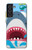 W3947 Shark Helicopter Cartoon Hard Case and Leather Flip Case For Samsung Galaxy S21 FE 5G