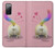 W3923 Cat Bottom Rainbow Tail Hard Case and Leather Flip Case For Samsung Galaxy S20 FE