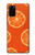 W3946 Seamless Orange Pattern Hard Case and Leather Flip Case For Samsung Galaxy S20 Plus, Galaxy S20+