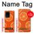 W3946 Seamless Orange Pattern Hard Case and Leather Flip Case For Samsung Galaxy S20 Ultra