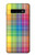 W3942 LGBTQ Rainbow Plaid Tartan Hard Case and Leather Flip Case For Samsung Galaxy S10