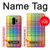 W3942 LGBTQ Rainbow Plaid Tartan Hard Case and Leather Flip Case For Samsung Galaxy S9