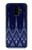 W3950 Textile Thai Blue Pattern Hard Case and Leather Flip Case For Samsung Galaxy S9