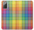 W3942 LGBTQ Rainbow Plaid Tartan Hard Case and Leather Flip Case For Samsung Galaxy Note 20