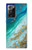 W3920 Abstract Ocean Blue Color Mixed Emerald Hard Case and Leather Flip Case For Samsung Galaxy Note 20 Ultra, Ultra 5G