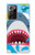 W3947 Shark Helicopter Cartoon Hard Case and Leather Flip Case For Samsung Galaxy Note 20 Ultra, Ultra 5G