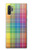 W3942 LGBTQ Rainbow Plaid Tartan Hard Case and Leather Flip Case For Samsung Galaxy Note 10 Plus