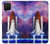 W3913 Colorful Nebula Space Shuttle Hard Case and Leather Flip Case For Samsung Galaxy A12