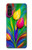 W3926 Colorful Tulip Oil Painting Hard Case and Leather Flip Case For Samsung Galaxy A13 5G