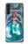 W3911 Cute Little Mermaid Aqua Spa Hard Case and Leather Flip Case For Samsung Galaxy A14 5G