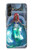 W3912 Cute Little Mermaid Aqua Spa Hard Case and Leather Flip Case For Samsung Galaxy A14 5G