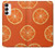 W3946 Seamless Orange Pattern Hard Case and Leather Flip Case For Samsung Galaxy A14 5G