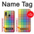 W3942 LGBTQ Rainbow Plaid Tartan Hard Case and Leather Flip Case For Samsung Galaxy A20e