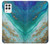 W3920 Abstract Ocean Blue Color Mixed Emerald Hard Case and Leather Flip Case For Samsung Galaxy A22 4G