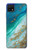 W3920 Abstract Ocean Blue Color Mixed Emerald Hard Case and Leather Flip Case For Samsung Galaxy A22 5G