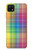 W3942 LGBTQ Rainbow Plaid Tartan Hard Case and Leather Flip Case For Samsung Galaxy A22 5G