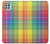 W3942 LGBTQ Rainbow Plaid Tartan Hard Case and Leather Flip Case For Samsung Galaxy A22 5G