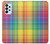 W3942 LGBTQ Rainbow Plaid Tartan Hard Case and Leather Flip Case For Samsung Galaxy A23