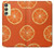 W3946 Seamless Orange Pattern Hard Case and Leather Flip Case For Samsung Galaxy A24 4G