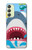 W3947 Shark Helicopter Cartoon Hard Case and Leather Flip Case For Samsung Galaxy A24 4G