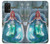 W3911 Cute Little Mermaid Aqua Spa Hard Case and Leather Flip Case For Samsung Galaxy A32 4G