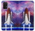 W3913 Colorful Nebula Space Shuttle Hard Case and Leather Flip Case For Samsung Galaxy A32 4G