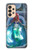 W3912 Cute Little Mermaid Aqua Spa Hard Case and Leather Flip Case For Samsung Galaxy A33 5G