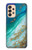 W3920 Abstract Ocean Blue Color Mixed Emerald Hard Case and Leather Flip Case For Samsung Galaxy A33 5G