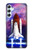 W3913 Colorful Nebula Space Shuttle Hard Case and Leather Flip Case For Samsung Galaxy A34 5G