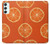 W3946 Seamless Orange Pattern Hard Case and Leather Flip Case For Samsung Galaxy A34 5G