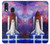 W3913 Colorful Nebula Space Shuttle Hard Case and Leather Flip Case For Samsung Galaxy A40