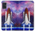 W3913 Colorful Nebula Space Shuttle Hard Case and Leather Flip Case For Samsung Galaxy A51 5G