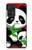 W3929 Cute Panda Eating Bamboo Hard Case and Leather Flip Case For Samsung Galaxy A52, Galaxy A52 5G