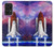 W3913 Colorful Nebula Space Shuttle Hard Case and Leather Flip Case For Samsung Galaxy A52s 5G