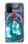 W3912 Cute Little Mermaid Aqua Spa Hard Case and Leather Flip Case For Samsung Galaxy A02s, Galaxy M02s  (NOT FIT with Galaxy A02s Verizon SM-A025V)