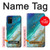 W3920 Abstract Ocean Blue Color Mixed Emerald Hard Case and Leather Flip Case For Samsung Galaxy A02s, Galaxy M02s  (NOT FIT with Galaxy A02s Verizon SM-A025V)