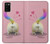 W3923 Cat Bottom Rainbow Tail Hard Case and Leather Flip Case For Samsung Galaxy A02s, Galaxy M02s  (NOT FIT with Galaxy A02s Verizon SM-A025V)