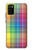 W3942 LGBTQ Rainbow Plaid Tartan Hard Case and Leather Flip Case For Samsung Galaxy A02s, Galaxy M02s  (NOT FIT with Galaxy A02s Verizon SM-A025V)