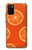 W3946 Seamless Orange Pattern Hard Case and Leather Flip Case For Samsung Galaxy A02s, Galaxy M02s  (NOT FIT with Galaxy A02s Verizon SM-A025V)