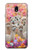 W3916 Alpaca Family Baby Alpaca Hard Case and Leather Flip Case For Samsung Galaxy J7 (2018), J7 Aero, J7 Top, J7 Aura, J7 Crown, J7 Refine, J7 Eon, J7 V 2nd Gen, J7 Star