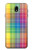 W3942 LGBTQ Rainbow Plaid Tartan Hard Case and Leather Flip Case For Samsung Galaxy J7 (2018), J7 Aero, J7 Top, J7 Aura, J7 Crown, J7 Refine, J7 Eon, J7 V 2nd Gen, J7 Star